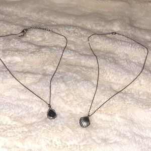 Two silver necklaces